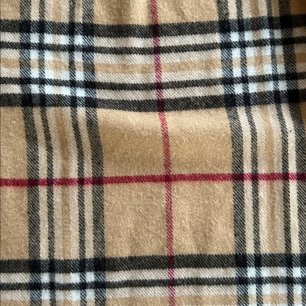 V. FRAAS Cashmink Tan and Black Striped Scarf - Picture 3 of 3